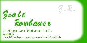 zsolt rombauer business card